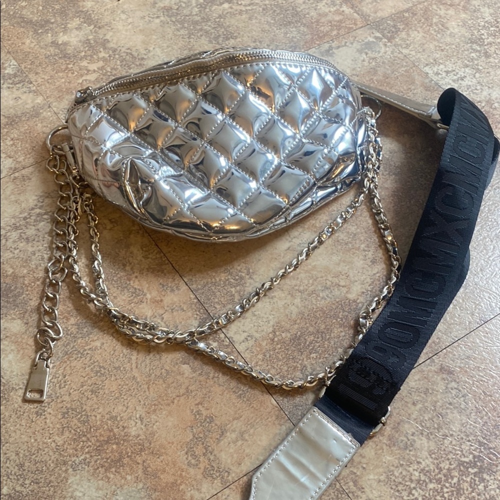 Steve Madden Metallic Quilted Bag